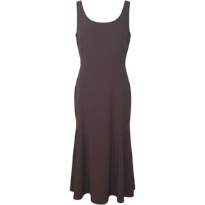 Michael Kors Collection Chocolate Brown Wool Knit Maxi Dress Size 6 Italy
